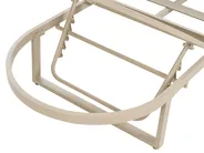 Sun Lounger with Cushion RONCOLO Metal Beige_1117415