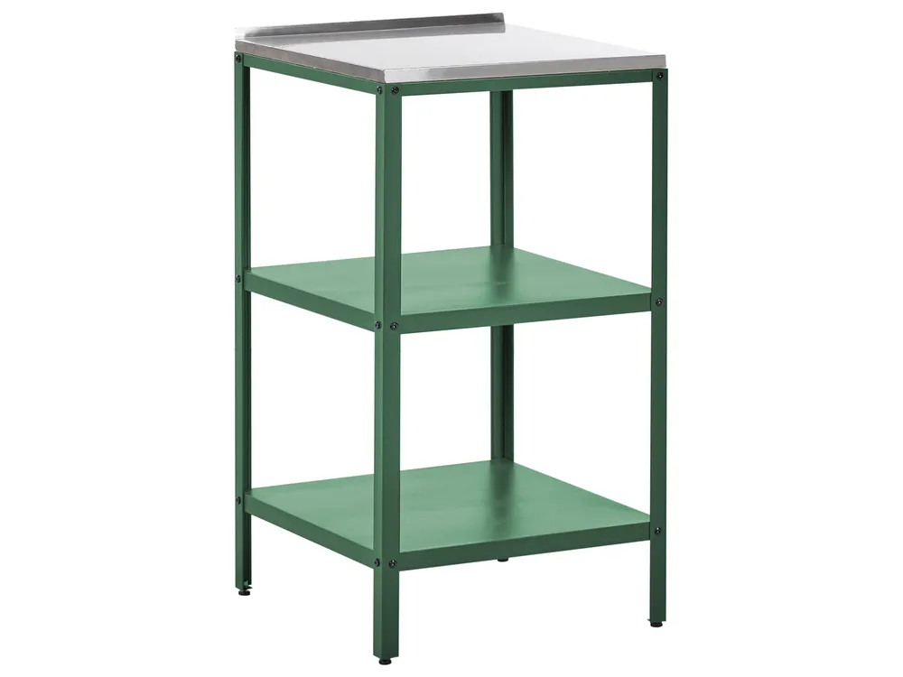 3 Piece Outdoor Kitchen Set with Sink VILAMA Green Metal_974395
