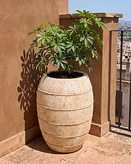 Plant Pot RHEINTAL 40 cm Beige_1161947