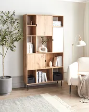 5 Tier Shelving Unit AMOS 185 cm Light Brown_955905