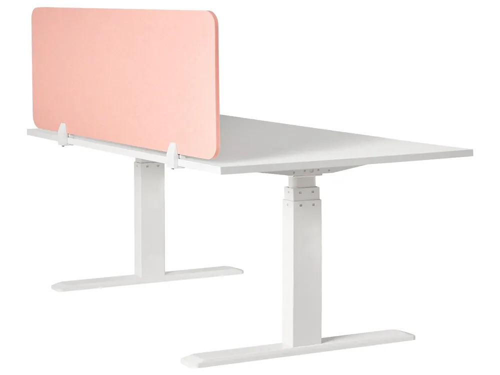 Skiljevägg för skrivbord SPLIT 160 x 50 cm Persikorosa_1050629