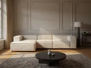 Modular Corner Sofa 4 Seater ARDAL Fabric Beige Right Hand_1007581
