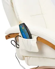 Massagestol FORCE med fotpall Konstläder Vit_964988