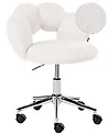 Desk Chair WHIZZY Boucle White