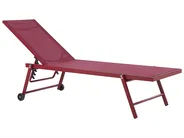 Sun Lounger PORTOFINO Reclining Metal Burgundy_803895