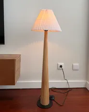 Floor Lamp ALIGIDE Wood Natural_1046105