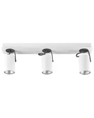 3 Light Spotlight KLIP Adjustable Metal White_828527