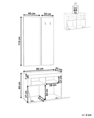 Set med hallmöbler BATHURST Vit_1076285