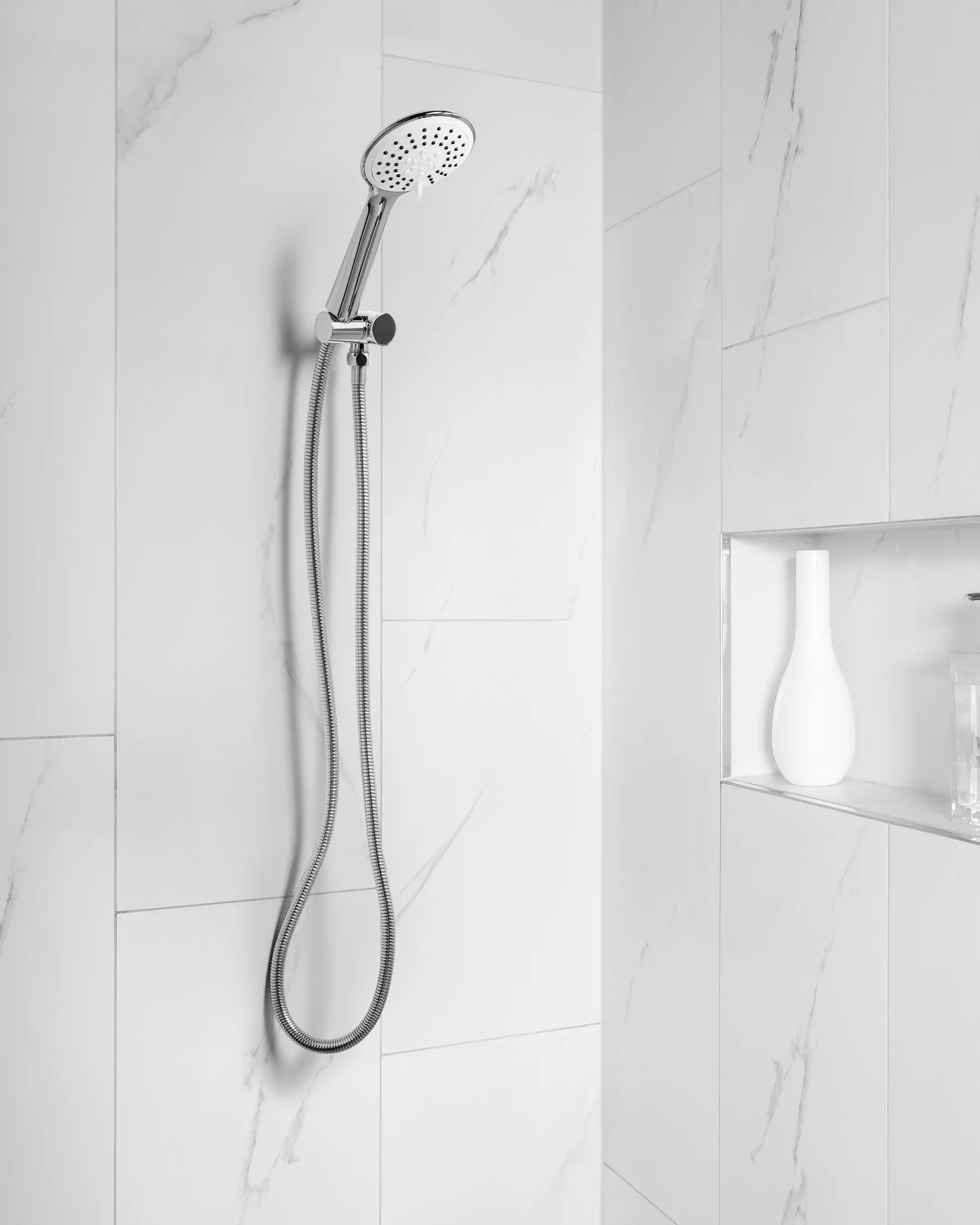 Shower Head and Hose Kit TUMPLE 3-function Silver_988346