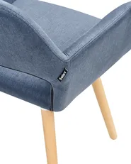 Set of 2 Dining Chairs CHICAGO Fabric Navy Blue_696141