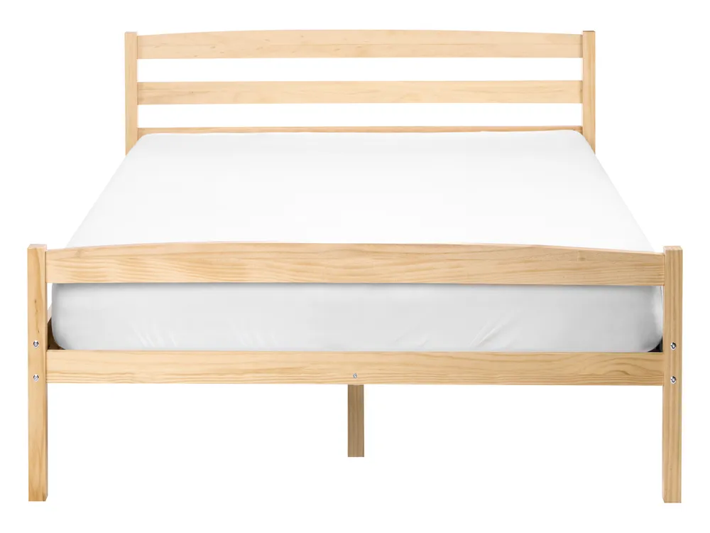 Bed Pine Wood ECHALLON 140 x 200 cm (EU Double) Light Brown_1113310