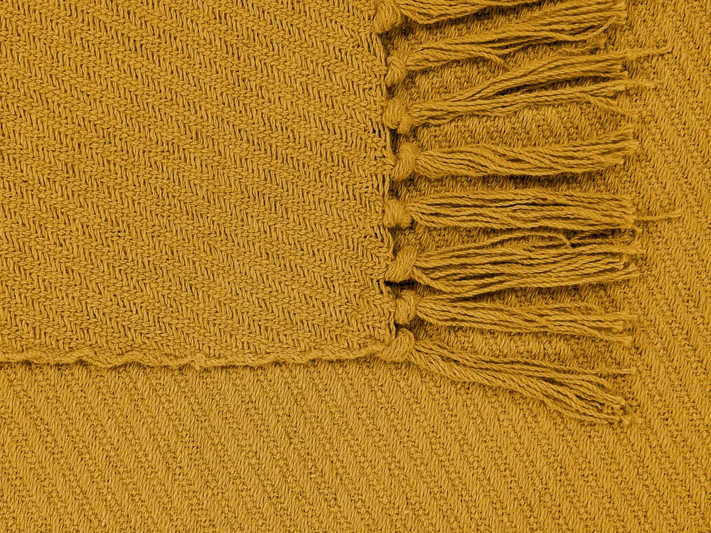 Torkkupeitto YARSA Puuvilla 125 x 150 cm Sinapinkeltainen_839748