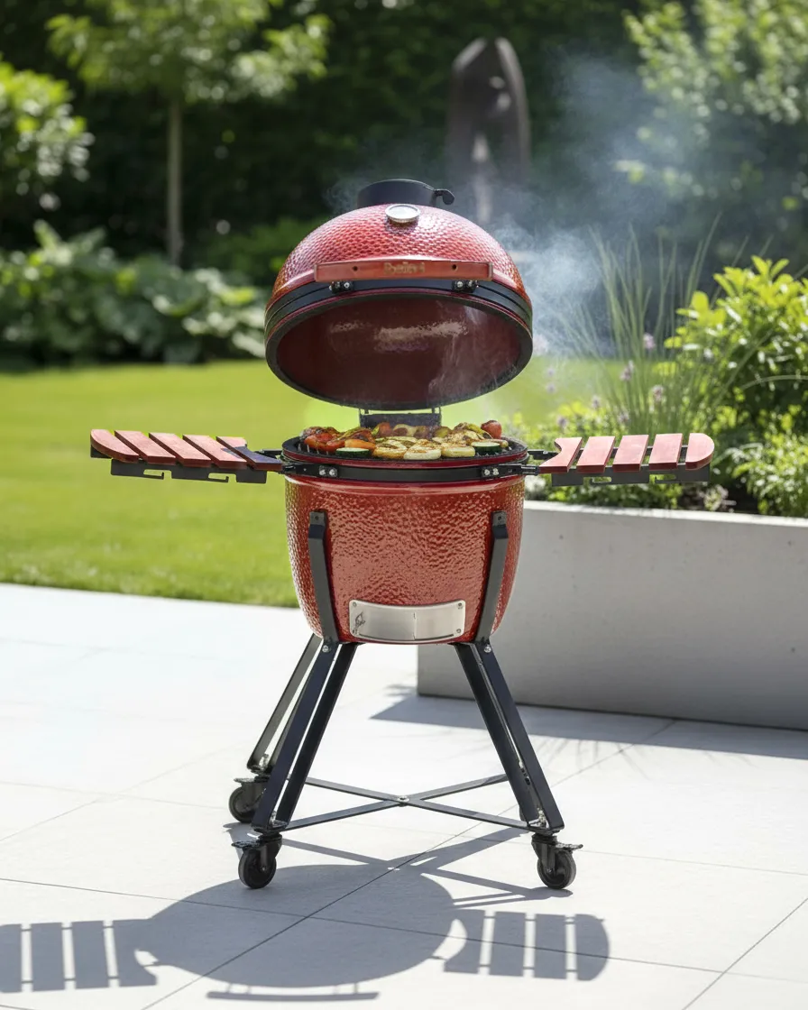 Hiiligrilli KAMADO Keramiikka Punainen_1007587