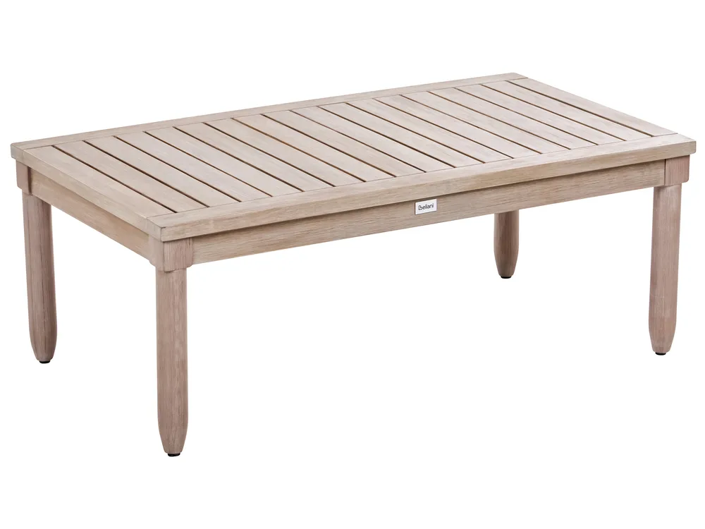 Garden Lounge Set with Table 4 Seater CREMONA Acacia Wood Brown/ Grey Left Hand_1099488