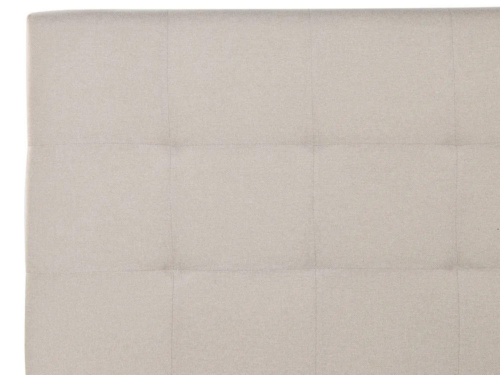 Ottoman Bed LORIENT Fabric Beige 140 x 200 cm (EU Double)_901795