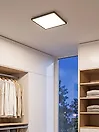 LED-kattovalaisin TIVORA kaukosäätimellä himmennettävä Musta