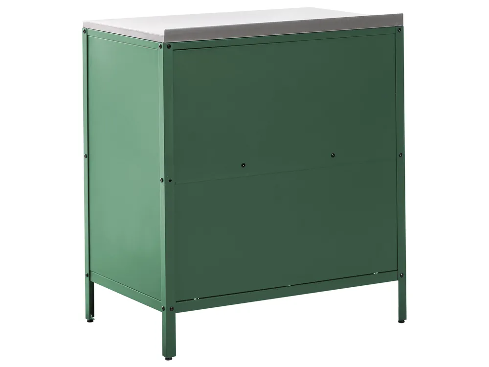 3 Piece Outdoor Kitchen Set VILAMA Green Metal_977034
