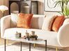 Set of 2 Decorative Cushions CROCUS 45 x 45 cm Velvet Orange Abstract Pattern