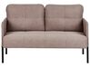 Sofa 2 Seater LAHTI Fabric Light Brown