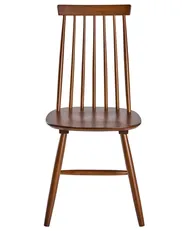 Set of 2 Dining Chairs BURBANK Wood Brown_1076405