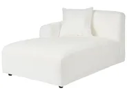 Modular Corner Sofa 3 Seater HEDE with Ottoman Boucle White Right Hand_1091960