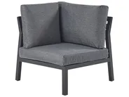 Garden Corner Sofa with Table 5 Seater VIZZINI Metal Grey_798489