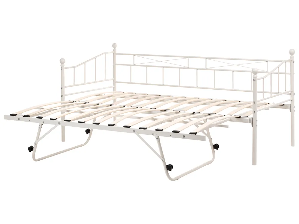 Daybed Metal LOUANNEC 90 x 200 cm (EU Single) Extendable Beige_1118319
