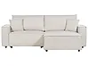 Sofa Bed KARILA with Storage Fabric Light Beige Left Hand