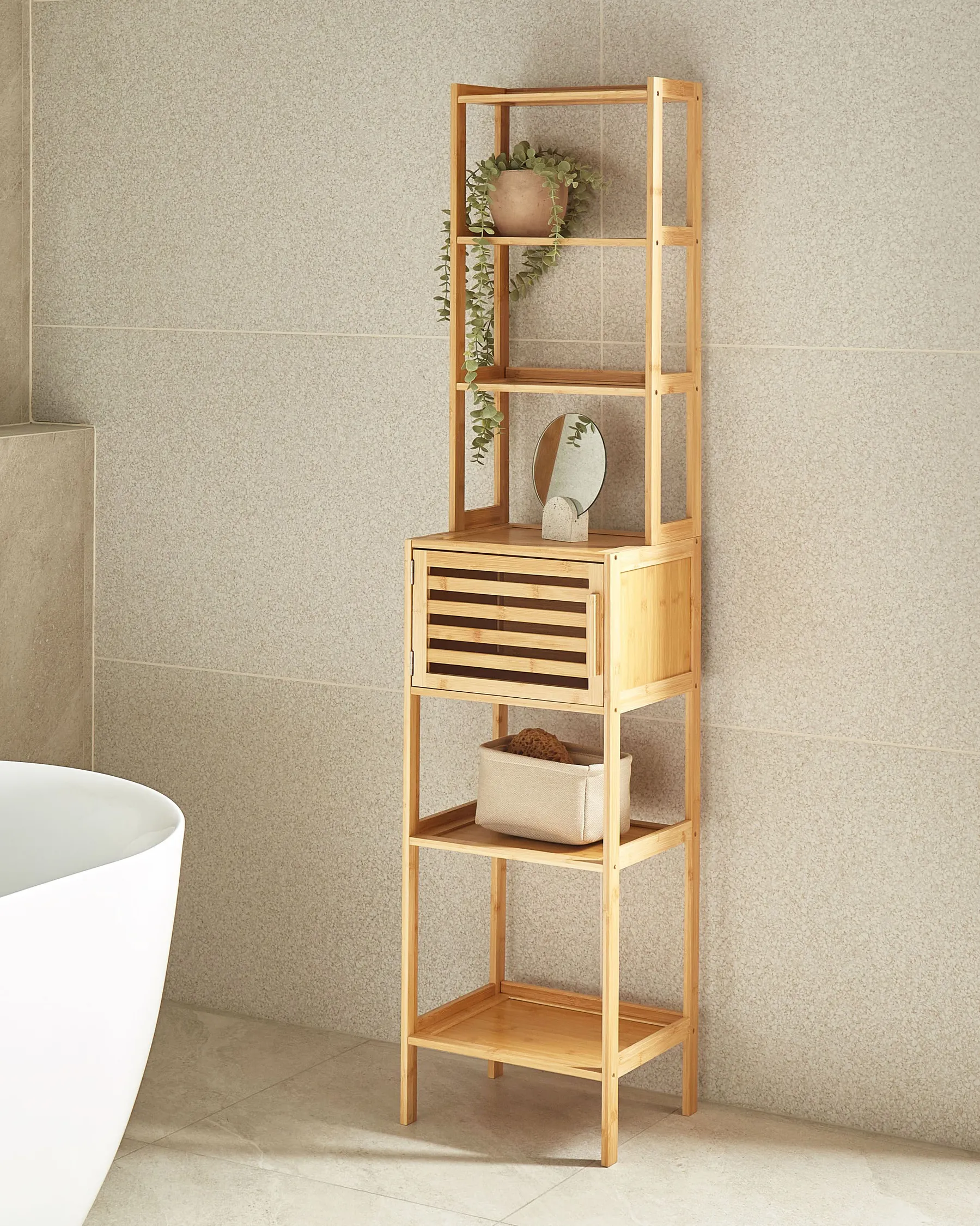Shelving Unit LEHI Bamboo Light Brown_927651