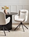Set of 2 Dining Chairs Swivel AVELAR Light Beige