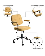 Kontorstol PAWNEE Gul_1070562