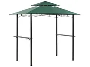 Paviljong NARO 240 cm 148 cm Metall Mörkgrön_851672