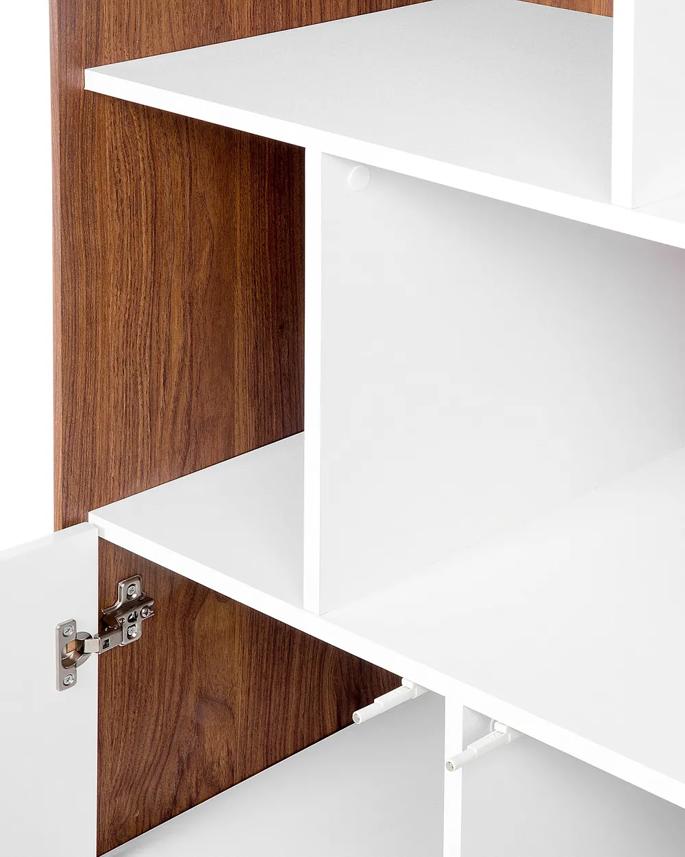 Shelving Unit COLUMBUS 182 cm Brown/ White_445068