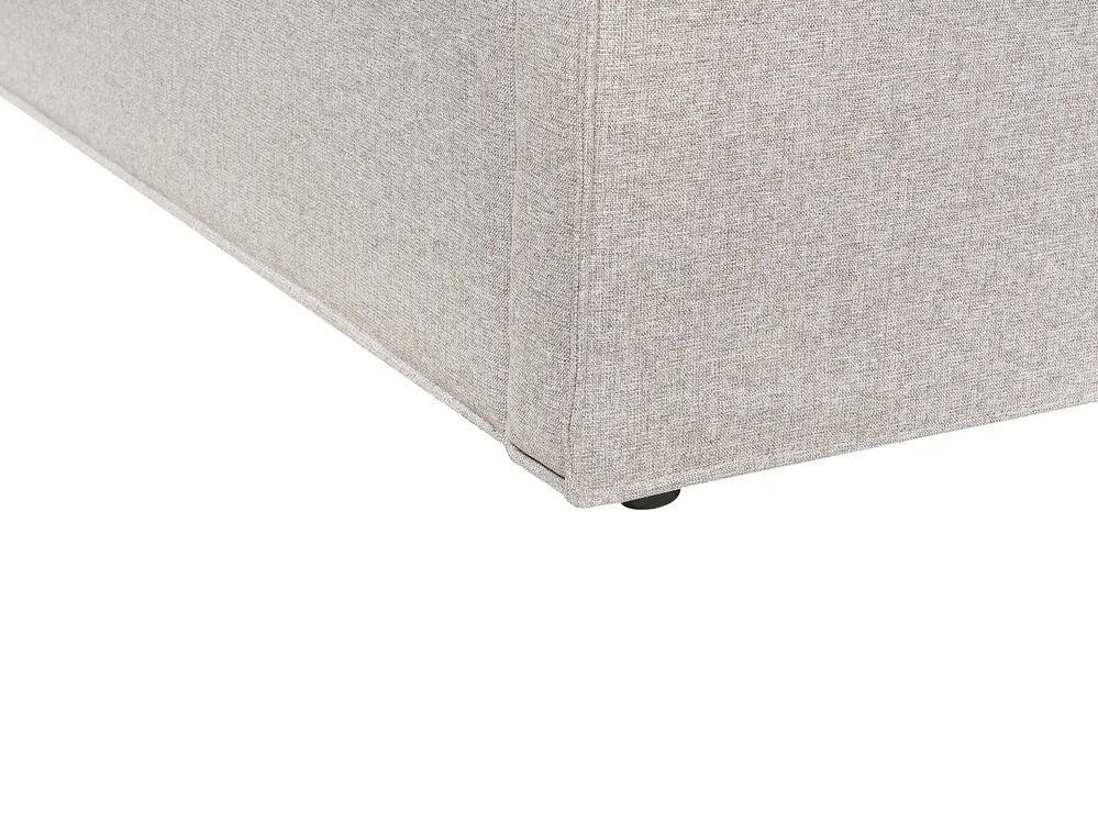 Ottoman Bed MOISSAC Fabric Light Grey 180 x 200 cm (EU Super King)_873978