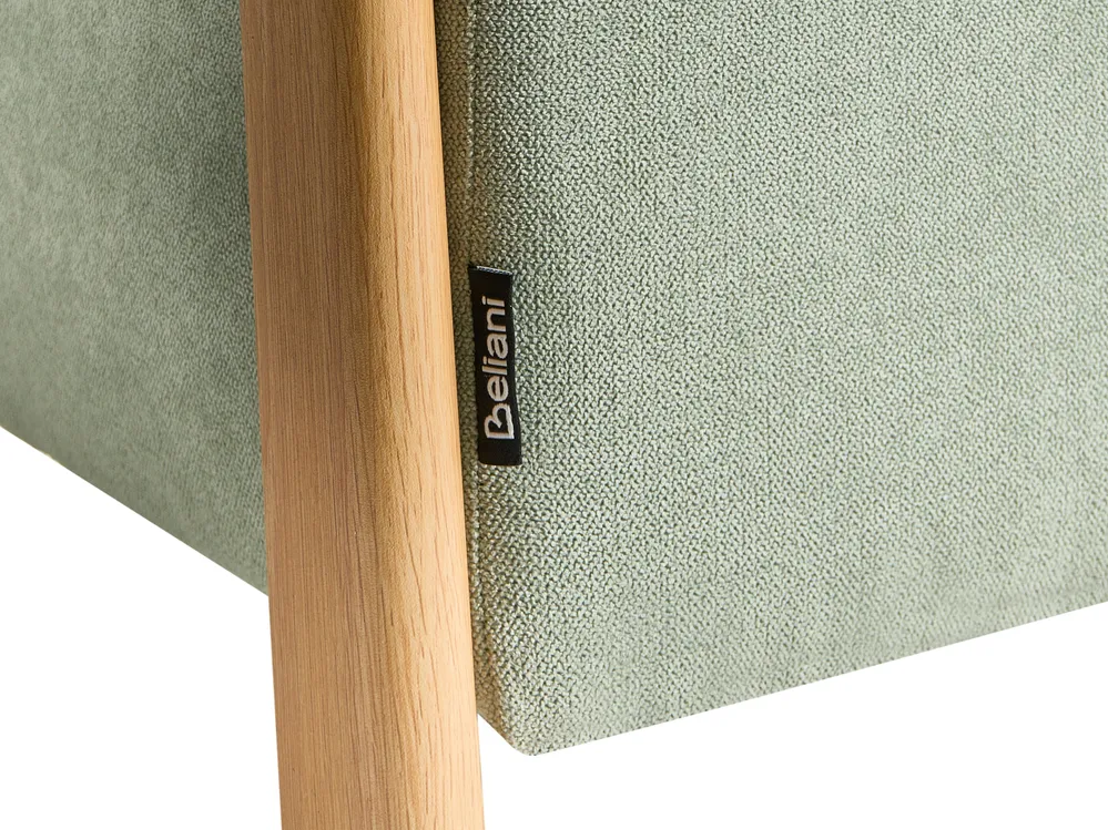 Upholstered Storage Bench EDLAND Fabric Light Green_1038299