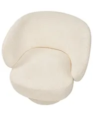 Swivel Armchair LIEKSA Boucle Off-White_938313