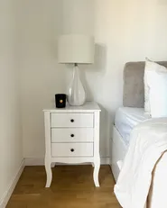 Sängbord med 3 lådor LANE Vit_1026064