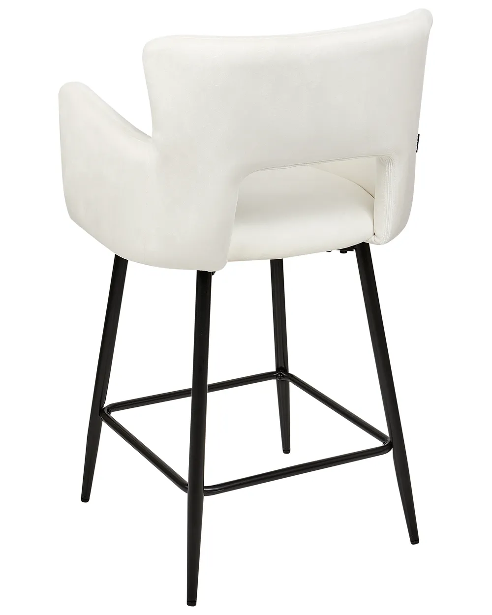 Set med 2 barstolar SANILAC Sammet Vit_912667