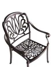 Set of 4 Garden Chairs with Cushions ANCONA Metal Dark Brown_765486