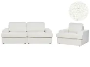 Living Room Set 4 Seater ALLA Boucle Off-White_894009