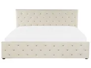 Ottoman Bed AMIENS Velvet Light Beige 180 x 200 cm (EU Super King)_791268