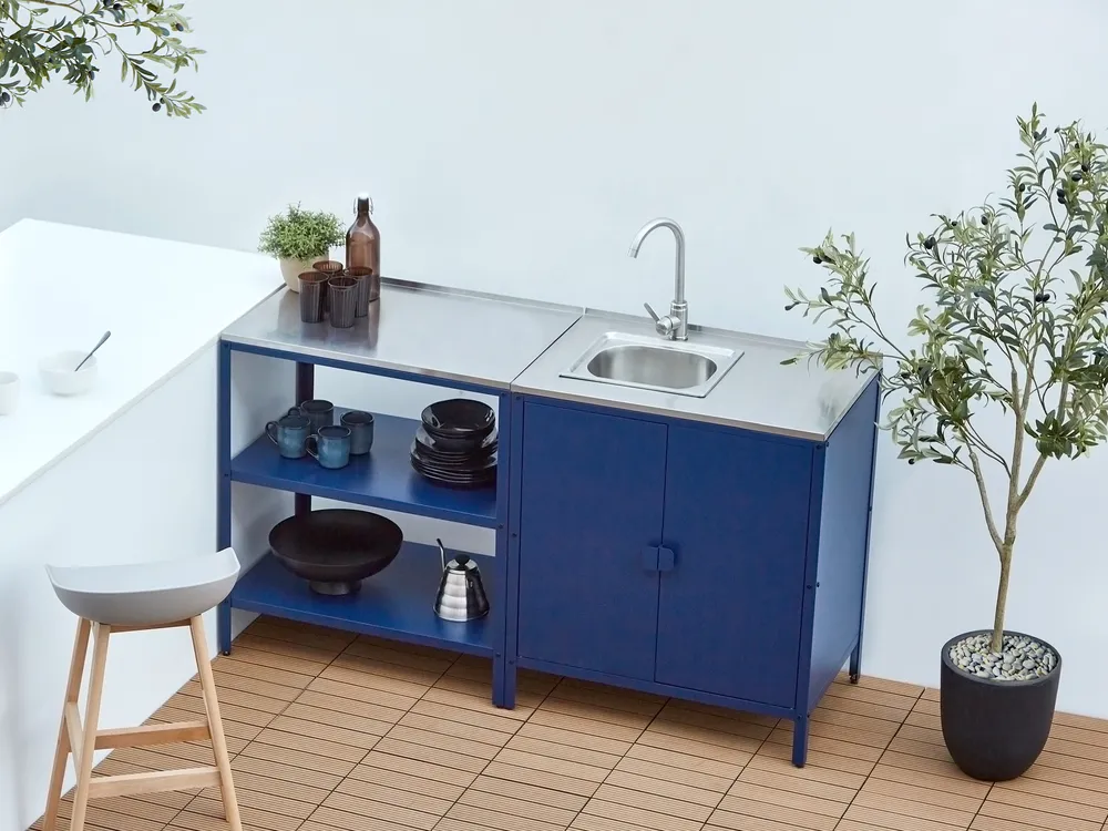 Outdoor Kitchen Island VILAMA Blue