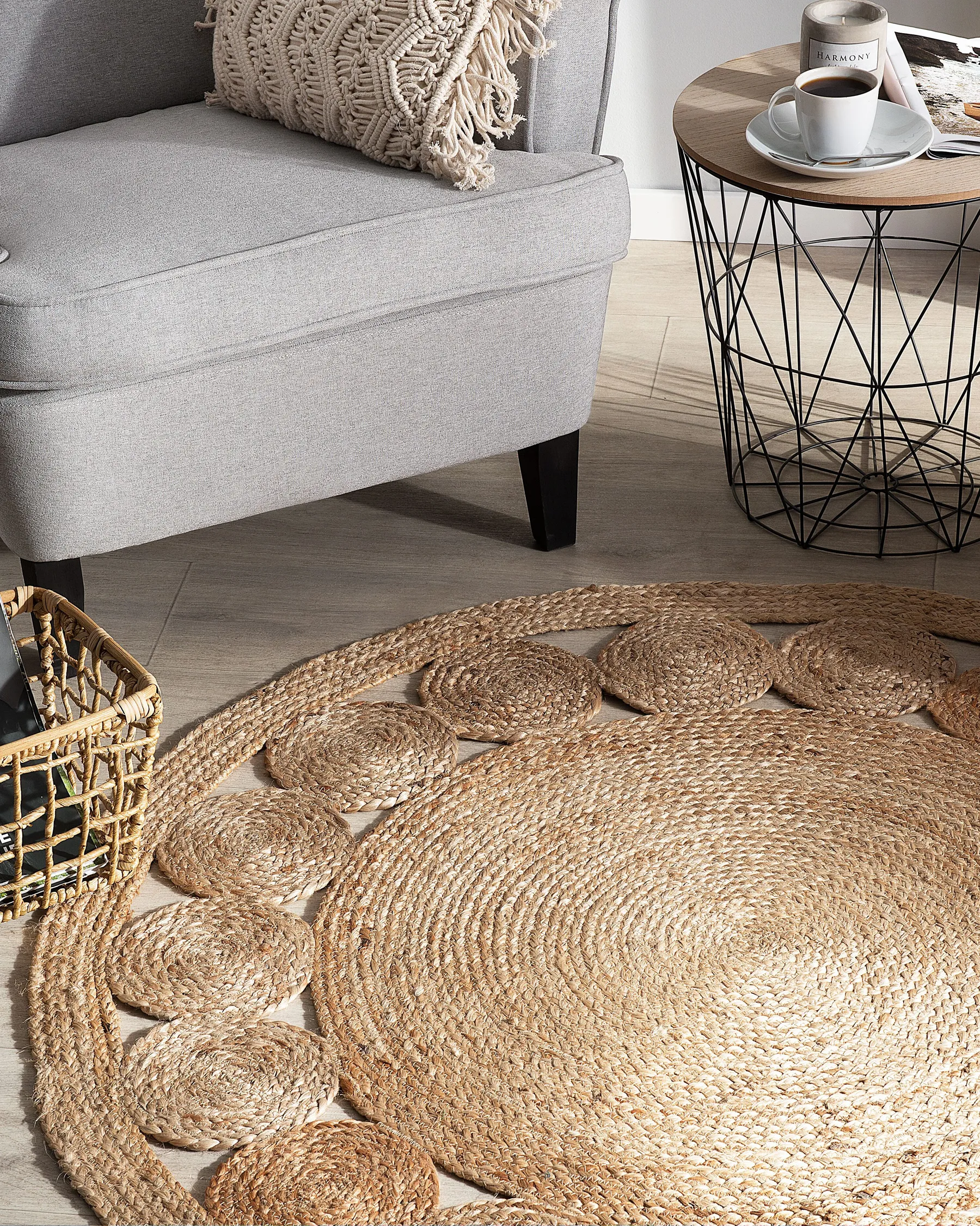 Matto AHLAT Beige ø 120 cm Juutti_756610