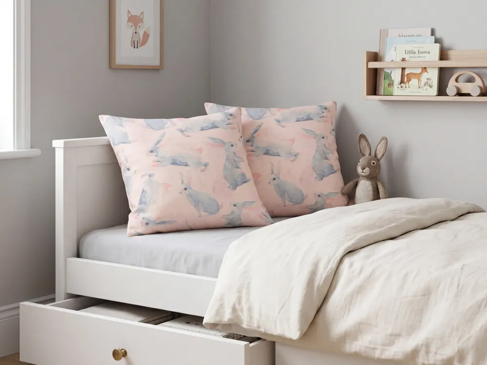 Set of 2 Decorative Cushions RATIBIDA Cotton 45 x 45 cm Pink