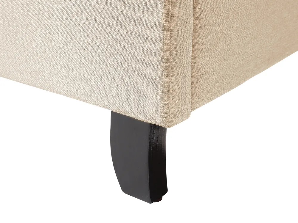 Säng med lamellram BORDEAUX 180 x 200 cm Beige_712175