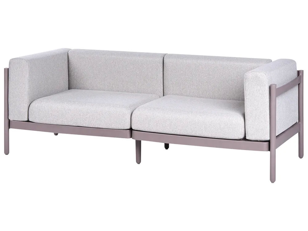 Garden Lounge Set with Table 4 Seater FERRETTI Taupe_1057999