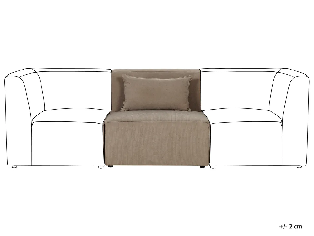 1-Seat Section LEMVIG Corduroy Taupe_876025