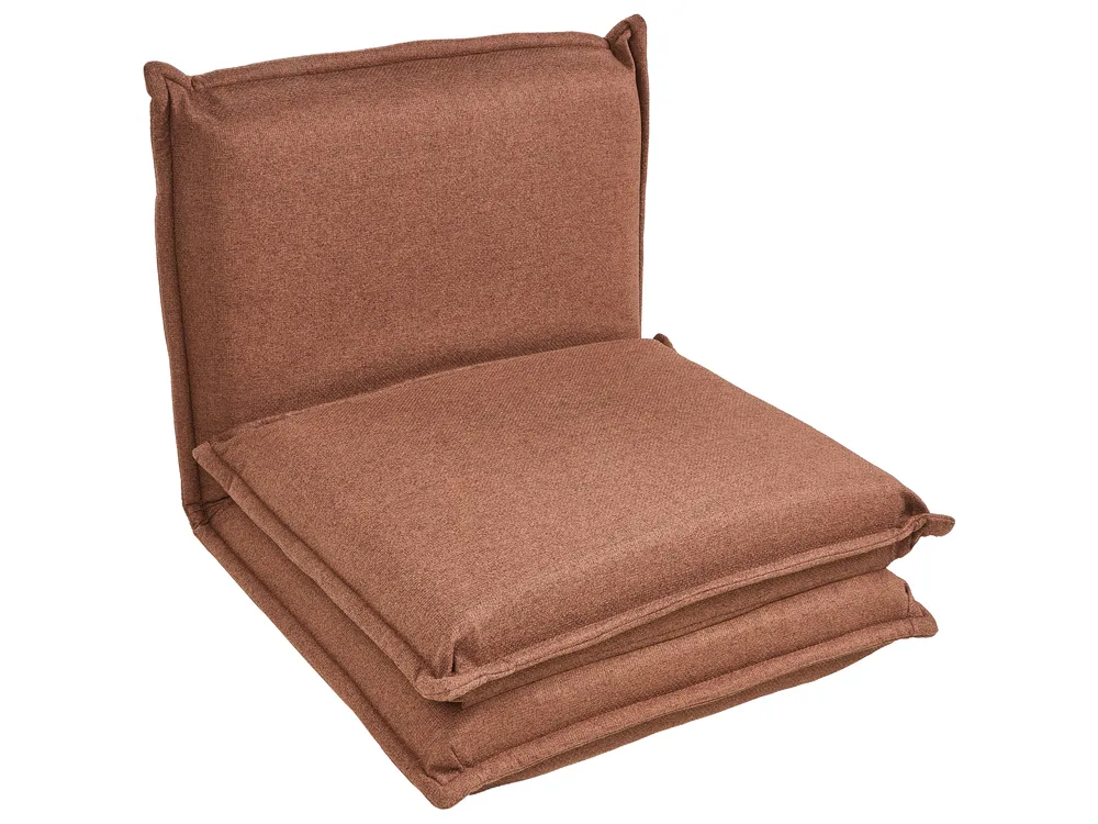 Single Sofa Bed DELLEN Fabric Brown_1031425