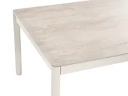 Garden Corner Sofa with Table 5 Seater TONARA Metal Light Beige Right Hand_1125134
