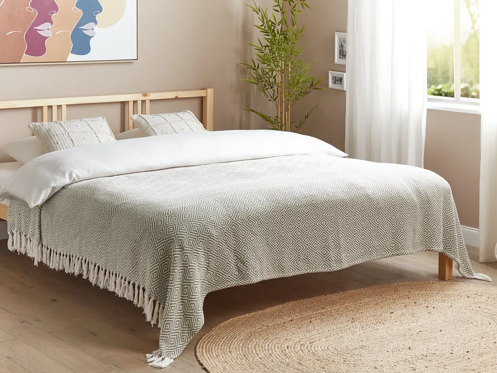 Bedspread TOUTLI Cotton 200 x 220 cm Taupe